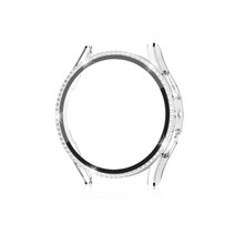 스냅케이스 링비츠 갤럭시워치5 4 호환 크리스탈 큐빅 강화유리 케이스 40mm, 클리어