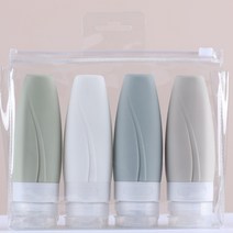 여행 다목적 실리콘 공병 60ml x 4종 세트 A형, 혼합색상, 1세트