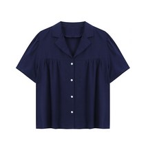 비엔엑스 카라넥 핀턱 블라우스