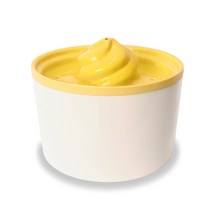 링펫 반려동물 아이스크림 도자기 정수기 1.5L, YELLOW