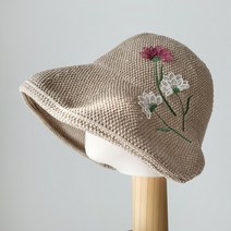 바비수 쥬빌레 꽃잎장식 넓은챙 오픈 썬캡