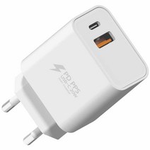 디지지 20W PPS PD 3.0 2포트 고속 충전기 SL-PD20W A+C, 화이트, 1개