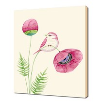 에코솔 셀프페인팅 분홍 화조도 21색 일러스트 명화 그리기 DIY 30 x 40 cm, 혼합색상