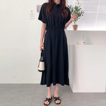 보리맘 카라 밴딩 롱 임산부 원피스 U937