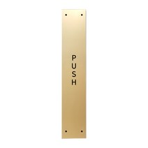 고정문 디자인문패 슬림골드바 골드무광 M, PUSH, 1개