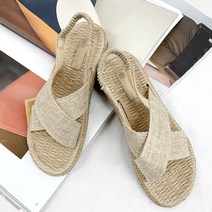 여성용 데일리 밴딩 웨지 x스트랩 샌들 SN069