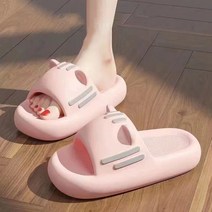 피어니스트 야옹이 거실 푹신 슬리퍼, 핑크, 250, 1개