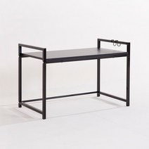 가구느낌 렌지대 선반, 블랙블랙, 1단