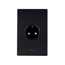 AL 아트2 접지 1구 콘센트 올블랙, 1개