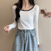 아베크 여성용 라이트 슬림핏 베이직 티셔츠