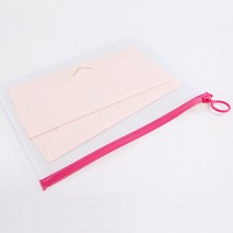 PVC 슬라이드 지퍼백 핑크 25호, 10개입, 1개
