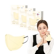 아이바나리 에어 황사 방역용 마스크 중소형 KF94, COTTON IVORY, 3개, 10개입