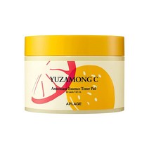 APLAGE 비타민CE 유자 토너 패드 올인원 데일리 스킨 케어 각질제거 보습 토닝 인증 페이스 유자자몽 에센스 용 (60 패드)