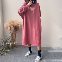 기모 후드 롱원피스 무지 겨울 긴팔 맨투맨 면원피스 롱티셔츠 박스 베이직 모던 쭈리 오버핏 루즈핏 캐쥬얼 데일리 시보리 트레이닝 홈웨어 마실룩 임부복 큰옷