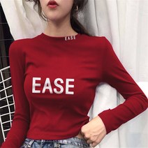 긴팔크롭티 소매 트렌드 상의 가을옷 슬림 인싸템 숏
