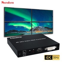 4K 2x2 HDMI TV 비디오 월 컨트롤러 스플라이서 스티칭 프로세서, 01 4K 30Hz_02 EU Plug