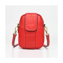 파우치 LDCHNH 휴대전화 가방 여성 메신저 퍼스트레이어 카우하이드 라이트 작은 가죽 수직 Color C Size 1ps