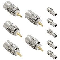 5 조각 PL-259 UHF 남성 용접 RG59 RG8 RG8X LMR-400 RG-213 동축 케이블 용 커넥터 플러그 50 옴, 하나, 보여진 바와 같이