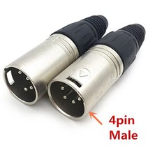 Male Female 3 핀 4 핀 5 핀 XLR 마이크 오디오 케이블 플러그 커넥터 캐논 케이블 터미널, 02 4pin male, 02 4pin male