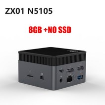 ZX01-윈도우 11 미니 PC 인텔 N5105 2.9GHZ DDR4 8GB 512GB SSD 1000M BT4.2 데스크탑 게임용 컴퓨터 U59 zx01, [04] 8GB No SSD, [02] AU, 04 8GB No SSD