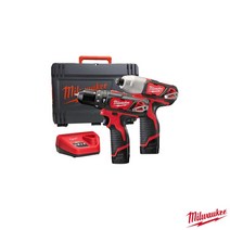 milwaukee 밀워키 콤보 세트 12v 충전 hammer drill + impact driver _HIKT