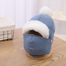 유블리 아동 남여공용 마스크 털 모자 세트