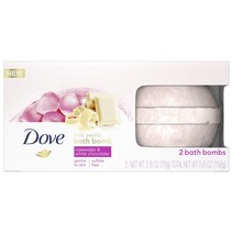 도브 밀크 스월 배스 밤 로즈워터 & 화이트 초콜릿, 2개입, 79g