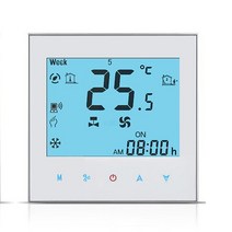 환풍기 배기팬듀얼 센서 010V 공기 비례 밸브 서모 스탯 24V 3 속도 팬 코일 유닛 에어컨, 01 WHITE