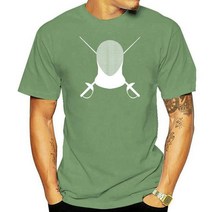 남성 티셔츠 펜싱 마스크 검 여성 티셔츠, 없음, 136.Men pea green  XXS