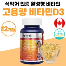 비타민D3 캡슐 2000iu 비타민디 캐나다 직수입 약 6개월분 썬디 비타민D 고용량 성인 청소년 부모님 선물 60대 50대 대용량 고함량 비타디 비타민dd3 청소년 성인 써니디, 180정 x 2개 (12개월분)