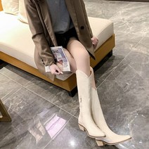 딕슈 여성 스틸레토 키높이 웨스턴 롱 부츠 SN1LFWA123