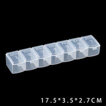 쓰레기통 휴지통YHBZRET 직사각형 7 슬롯 플라스틱 보관 상자 포장 투명 도구 귀걸이 빈 케이스 공예 주최, 01 White