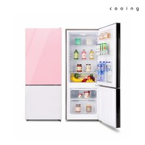 쿠잉 프리즘 글라스 소형냉장고 189L 일반형 화이트 네이비 핑크 컬러 냉장고, BSR-C192PW (핑크/화이트)