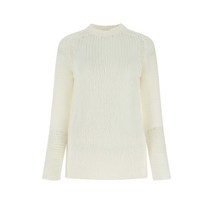 21FW ANN DEMEULEMEESTER 화이트 캐시미어 블렌드 스웨터 2102WKN02265002 002