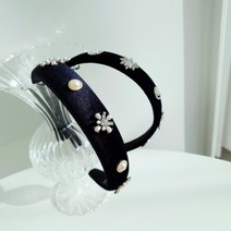 비바브 눈꽃 큐빅 벨벳 머리띠 2종세트