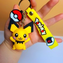 포켓몬 키링 포켓몬스터 열쇠고리 피카츄 짱구 산리오 디즈니 캐릭터 가방키링 키홀더, 피츄