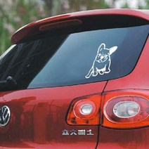 트렁크 차량용 튜닝스티커 자동차 데칼시트지 광고스티커, 1개, 블랙