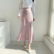 러블리아미에 / 아미에 /새틴 플레어 머메이드 롱 스커트