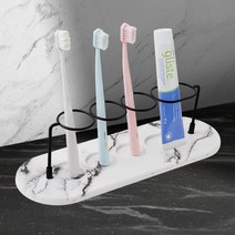 로모주 규조토 칫솔꽂이 치약꽂이 4구 KN-05049, 규조토 칫솔꽂이 4구 - 마블