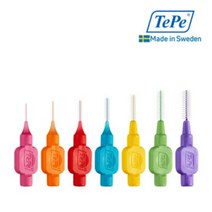 테페 스웨덴 교정용 임플란트용 치간칫솔 i형 오리지널 0.4~1.1mm 6개입, 블루 0.6mm, 6개