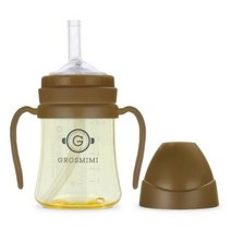 그로미미 PPSU 빨대컵 200ml, 골드브라운, 1개