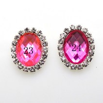 똑딱이 단추 펀치 세트 ZMASEY 금속 단추 10 개/대 20mm * 타원형 Flatback 모조 다이아몬드 결혼식 안내장, 04 4