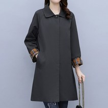 스타일아유 여성 봄 가을 키작녀 간절기 루즈핏 하프 일자 트렌치코트 바바리 자켓 오피스 출근룩 [AYA8JP0014]