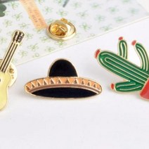 에나멜 브로치 멕시코 뱃지 선인장 통기타핀 포인트가될만한 메탈 빈티지 심플 액세서리 뱃지 통기타핀