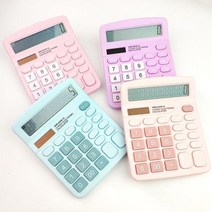 공학용 계산기 전자 쌀집 재무용 미니 12 자리 과학 태양 AA 배터리 이중 에너지 범용 프로그래머 10 개, Pink-Orange-Blue, Pink-Orange-Blue