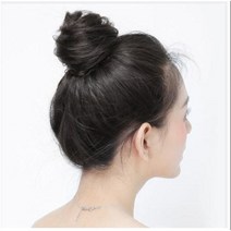 똥머리 가발 면접 승무원 머리 가채 곱창 당고머리, 1똥머리-라이트브라운, 1개