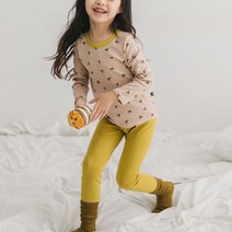 클로젯바이비 40수 후라이스 올리브 아동 실내복 세트