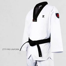 연습용 격파 판미트 ztty 전문 태권도 도복 면 흰색 가라테 유니폼 wtf 벨트 레드, 하얀, 170