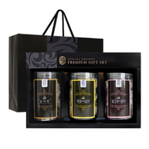 참나린 티백차 1호 + 쇼핑백 선물세트, 보이차 + 캐모마일차 + 얼그레이홍차, 1세트