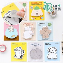 접착 손편지 손글씨 다꾸 필기 스티키 메모 미니 떡메, 랑이
